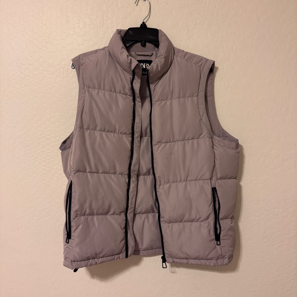 Zara Taupe Puffer Jacket